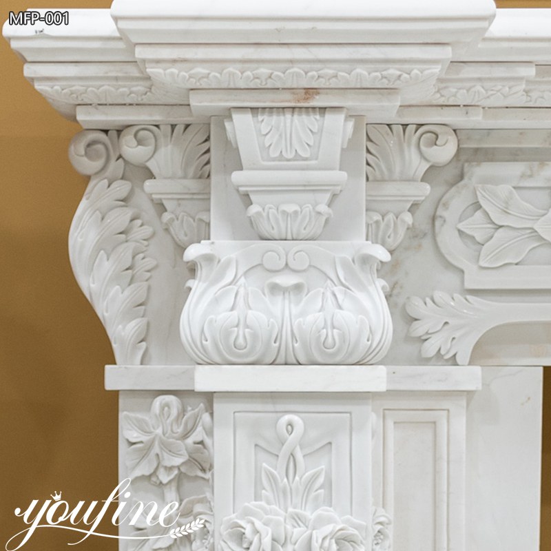 White Marble Fireplace Surround for Sale Factory Supply